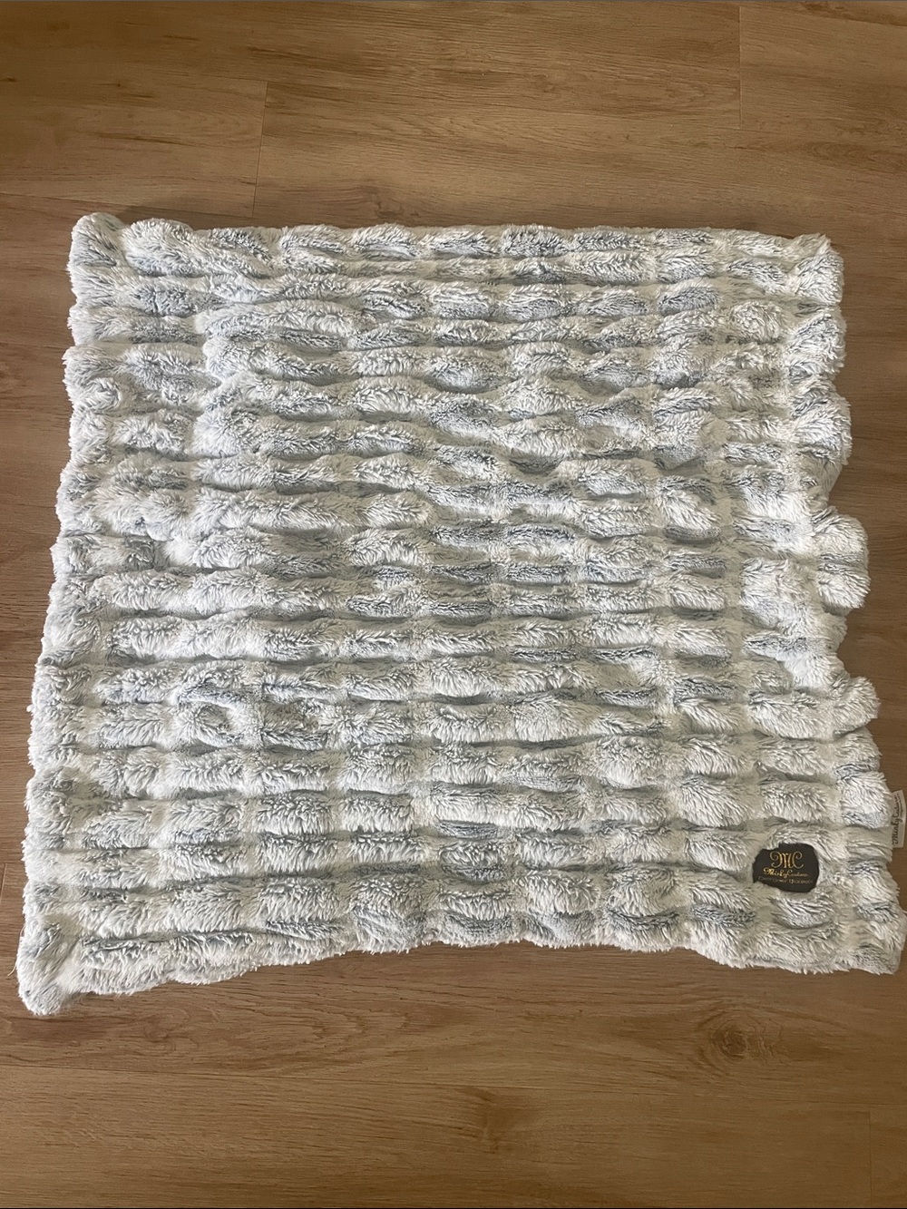Minky Couture Hugs Infant Blanket Baby Blue